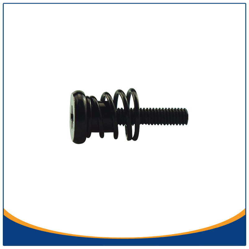 台阶弹簧钉广东冷镦厂家批量供应 M3镀黑锌显卡散热器螺丝