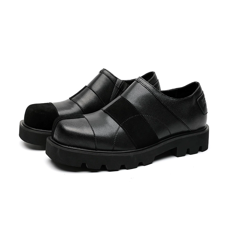 Classic suit jacket English style, autumn footwear for leisure for leather shoes, trend high shoes
