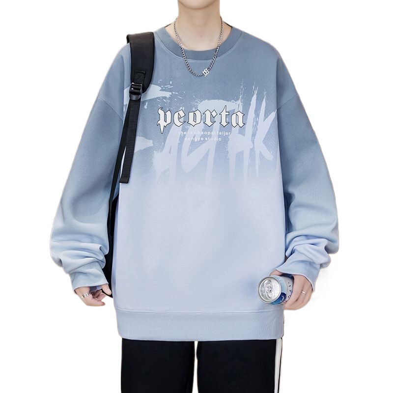 春秋季青少年圆领卫衣男孩高中初中学生长袖t恤大童打底衫上衣服|undefined