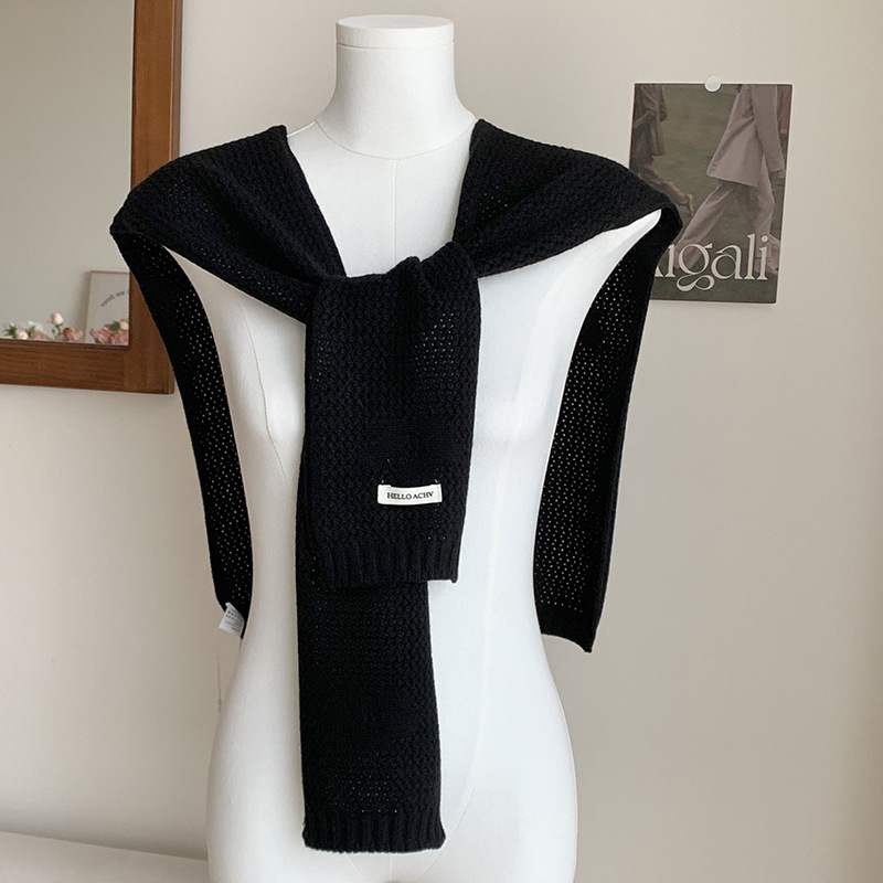 Sopa de punto de alta sensación nueva camisa de estilo extranjero falso cuello de moda universal sopa de punto cruzado con hombros pequeños