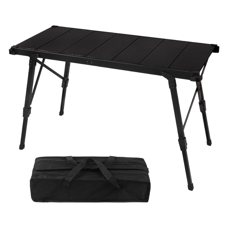 CLS al aire libre mesa plegable camping portátil mesa de rollo de huevo mesa de picnic mesa de barbacoa estufa IGT cocina móvil mesa de placa de aluminio de elevación