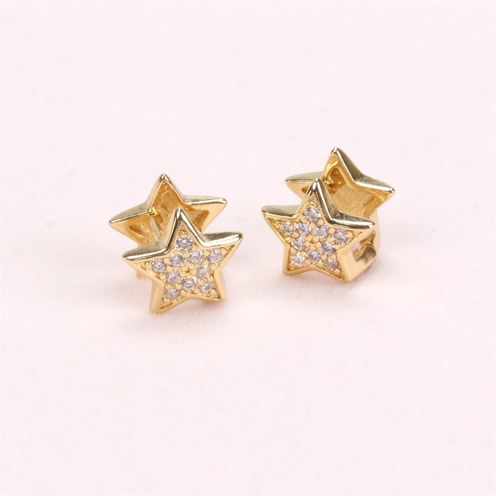 Micro Diamond-studded Star Ear Buckle Ins Fashion Temperament Earrings Accessories Wholesale display picture 8