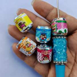 18*20mm印刷蜡笔小新可乐罐 DIY手工串珠串笔手机链挂件饰品配件