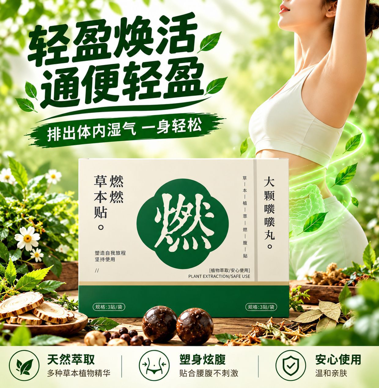 Ran Ran Xuan Fu Herbal Navel Patch Mugwort Belly Sticker Warm Moxibustion Support 5 Patches Per Box specifications