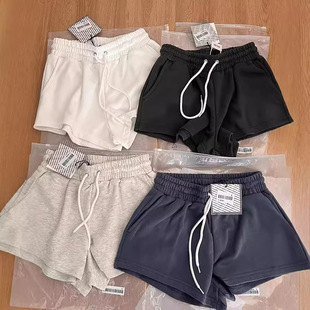 2024 New 3 Color Heavy American Style High Waist Loose Casual Outer Wear Sports Shorts Hot Pants Basic Sweat Pants