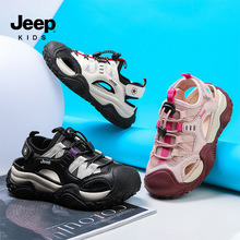 Jeep��ͯ�˶���Ь��Ůͯ��ͷ��ˮ��ϪЬ�ļ�͸������ɳ̲Ь����Ь
