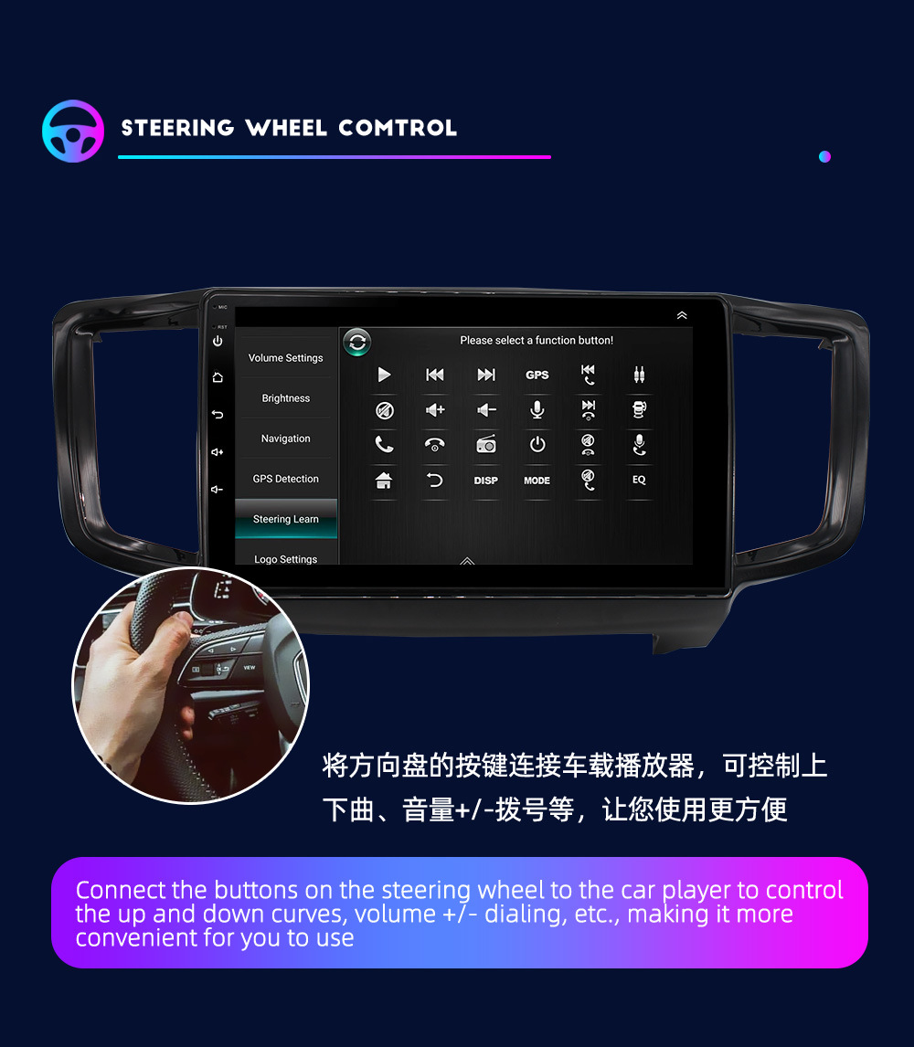 Suitable for Honda Odyssey 2015 Model Android Navigation Car Gps All-In-One Device Car Reversing Media Navigation