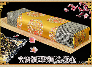 Satin Fabric Square Single Buckwheat Shell Cassia Seed Cervical Spine Pillow Jacket Antique Pillowcase Liner Cover Custom Embroidery