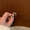 A3714 gold black velvet nails E5638