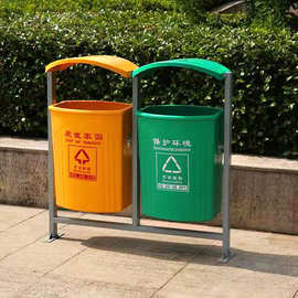 玻璃钢垃圾桶户外园林街道分类干湿垃圾桶抗老化纤维垃圾箱