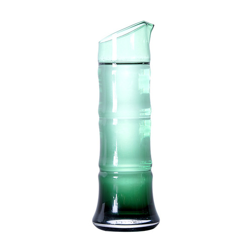Creative glass bamboo joint cup Japanese color glaze cup wine glass hand-blown crystal glass wine jug set factory wholesale