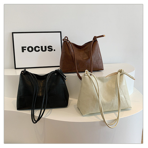 Women's Large Capacity Casual Solid Color Trendy Casual Personality Crossbody Tote Bag Single Shoulder Commuter Bag