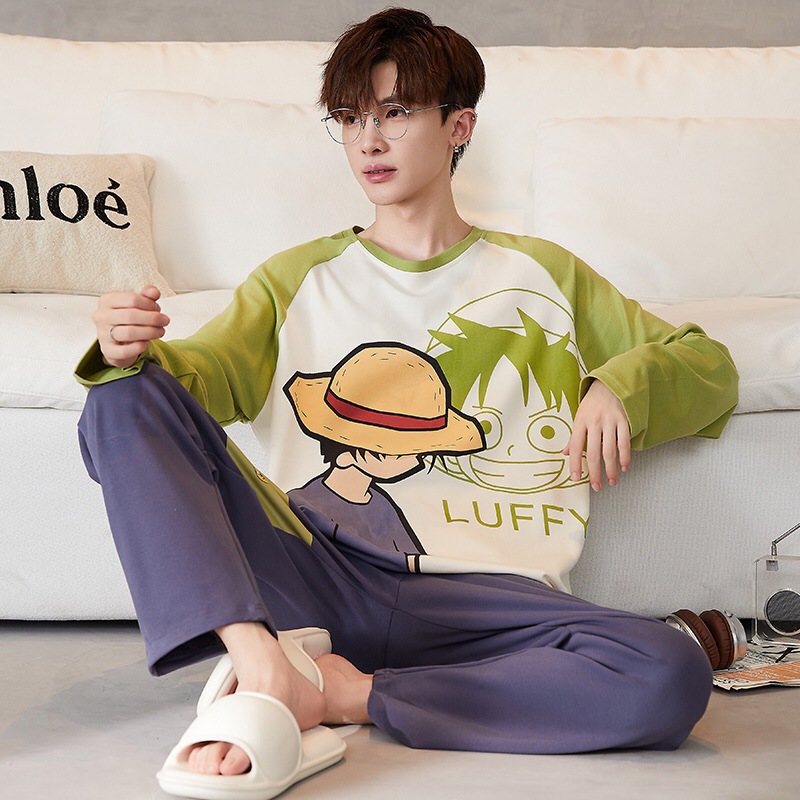 男装睡衣100棉pajamas高品质纯棉实体店外贸跨境男孩透气家居服
