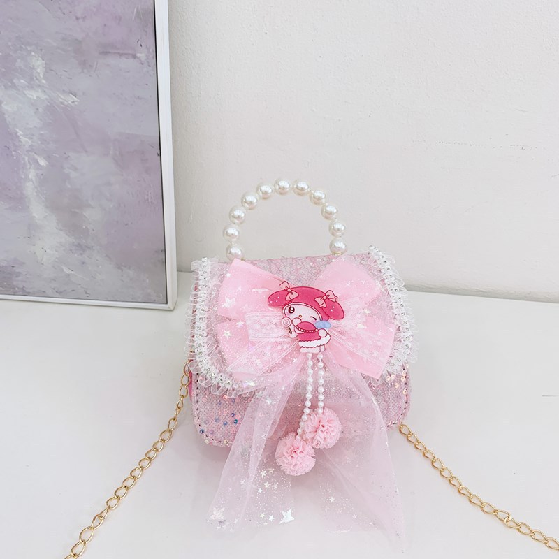 Accesorios para niños bolsos de moda de verano bolsos de mochila para chicas bolsos de mano princesa de perlas bolsos de cambio de viento fragante