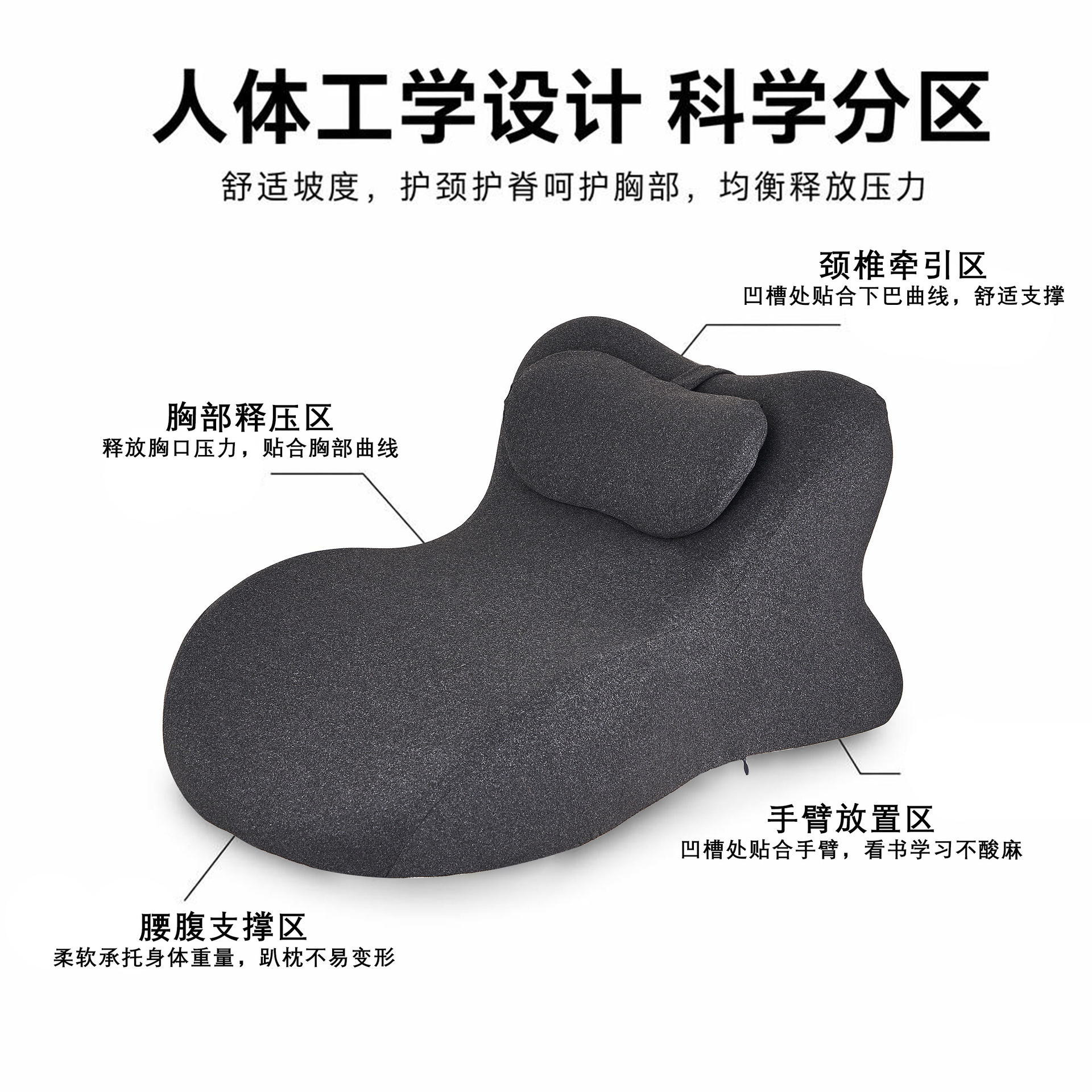 Almohada transfronteriza para dormir boca abajo, cojín sexual, almohada para cabecera, soporte lumbar, almohada multifuncional para parejas para levantar los glúteos.