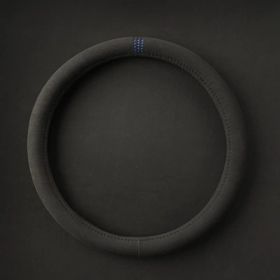 steering wheel handle cover, Steering wheel cover - simple-round-blue-label-38cm