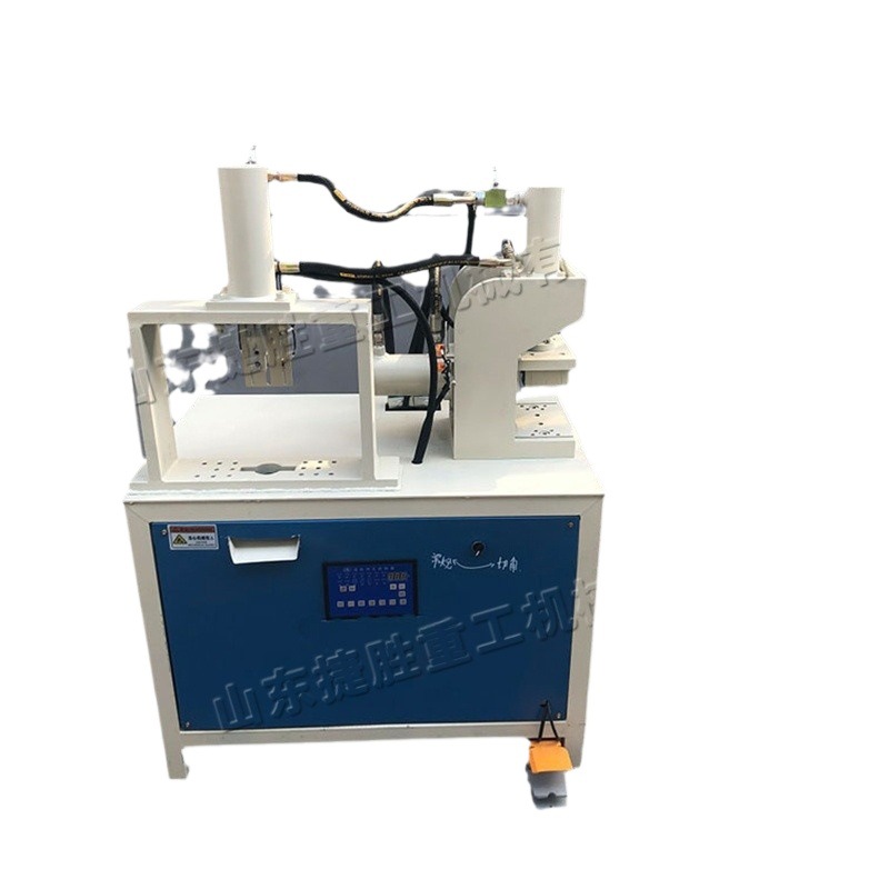 Máquina de corte de ángulo hidráulico de doble estación de 90 grados máquina de plegado de ángulo de tubo de acero inoxidable Barandilla de escalera red antirrobo máquina de corte de ángulo automático