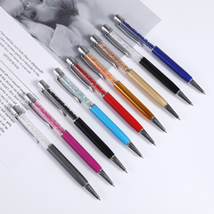 批發金屬圓珠筆廣告活動禮品筆水晶筆印刷logo旋動式圓珠筆