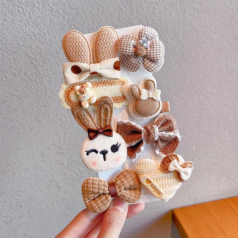 Yuanqi brocas de cabello de color café leche no daña pelúcia niñas frises brocas de cabello rotas adorables bebés de alto color brocas de cabello adornamiento para el cabello