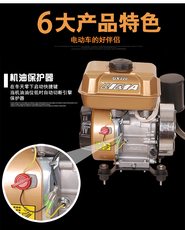 White Sparrow Brand 48V 6072V Electric Two-Wheeler, Two- and Three-Wheeled Vehicle, Four-Wheel Sedan, Inverter Range Extender, Gasoline Generator