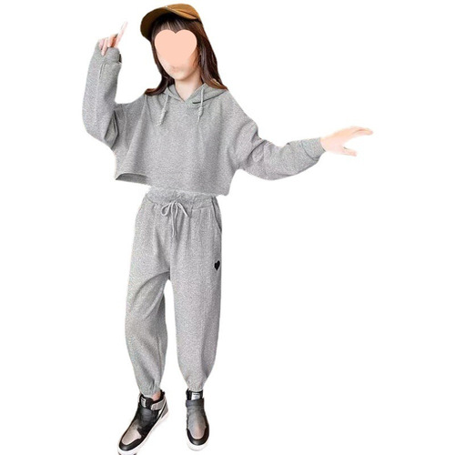 Children's leisure three-piece set trendy girl sportswear spring and autumn new middle and large child stylish fashion influencer girl set