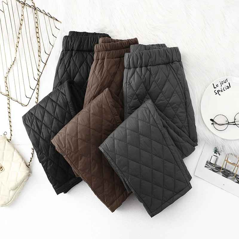 Настоящие выпуклые брюки Женская верхняя одежда больших размеров Брюки для мам среднего и пожилого возраста Хлопковые брюки для пожилых людей Брюки Для Бабушек с высокой талией Легкие