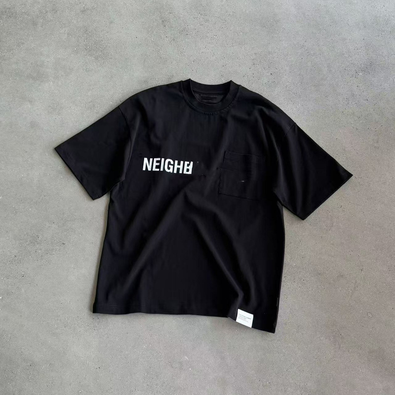 ヘビーウォッシュ夏和風カジュアルレタープリントルーズハイストリート男女カップル半袖TシャツボトリングシャツTシャツ|undefined