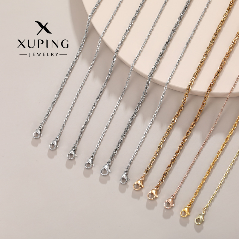 Collar geométrico de moda Xuping 2023, estilo ins, cadena de clavícula femenina, diseño minimalista y elegante