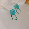 Silver needle, acrylic brand small design earrings, silver 925 sample