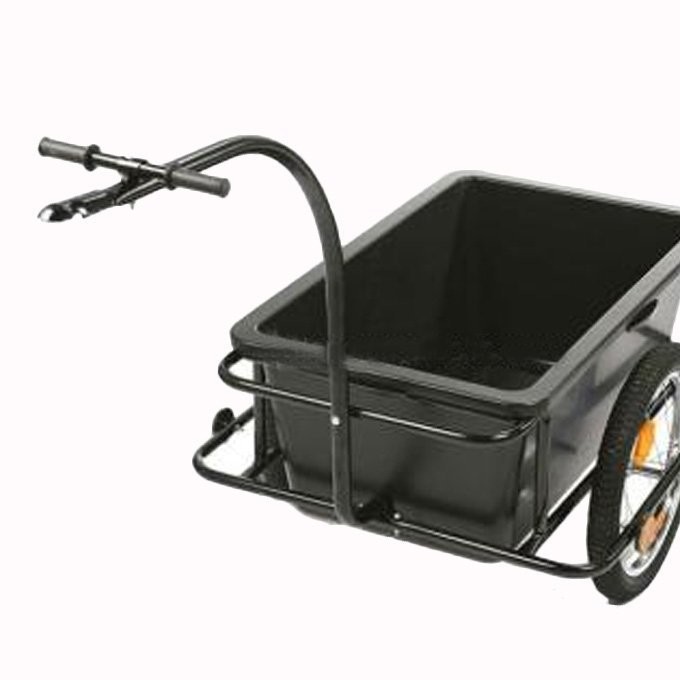 自行车后挂小拖斗 自行车户外牵引移动小拖车 钓鱼露营拉货小推车