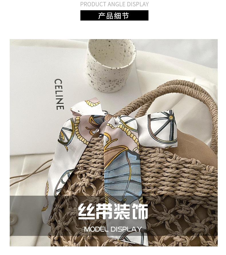 Fashion Retro Portable Straw Woven Beach Bag display picture 20