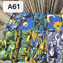 梵高星空系列 数码印花纯棉手工平纹布料 diy手工桌布书手账衣面