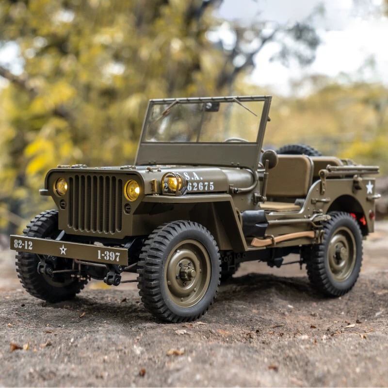 FMS車モデル1:12ウィリスWillysリモコン自動車オフロード電動RC登山車シミュレーションモデル装飾品|undefined