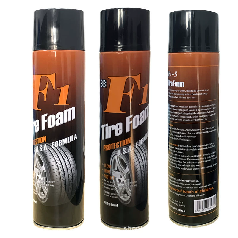 F1 шины осветлитель шины средство для очистки пены шины шины шины сокровище шины воск шины светильщик шин увеличивает черный колесный воск