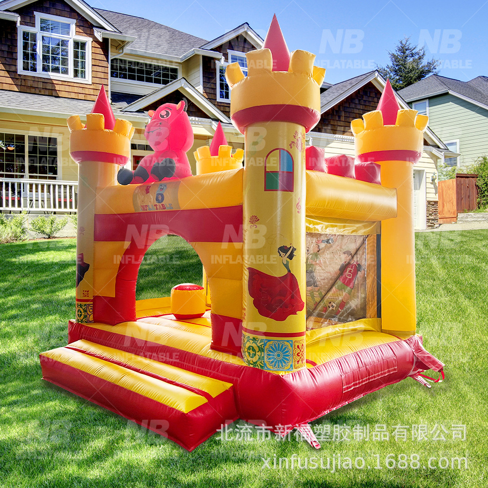 Casa de castillo inflable PVC trampolín infantil pequeño salto rebote comerciante usuario fuera de equipos de parque infantil instalaciones