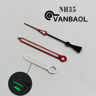 Modified watch needle three-pin green luminous suitable NH35/NH36/4R/7s machine