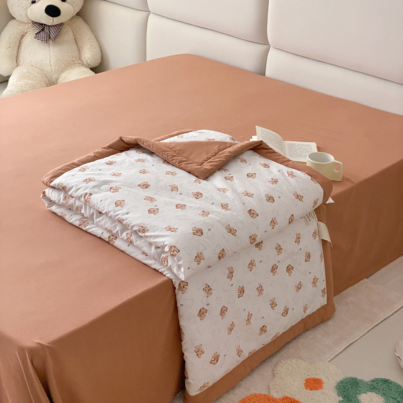 Edredón de fibra de soja de verano edredón de aire acondicionado edredón fresco de verano lavable a máquina edredón de verano individual dormitorio edredón fino