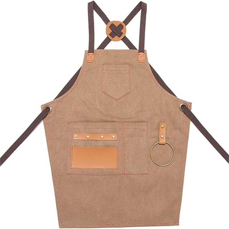 Amazon engrosamiento lona delantal logotipo personalizado pintura para niños repostería mono para padres e hijos delantal para niños al por mayor
