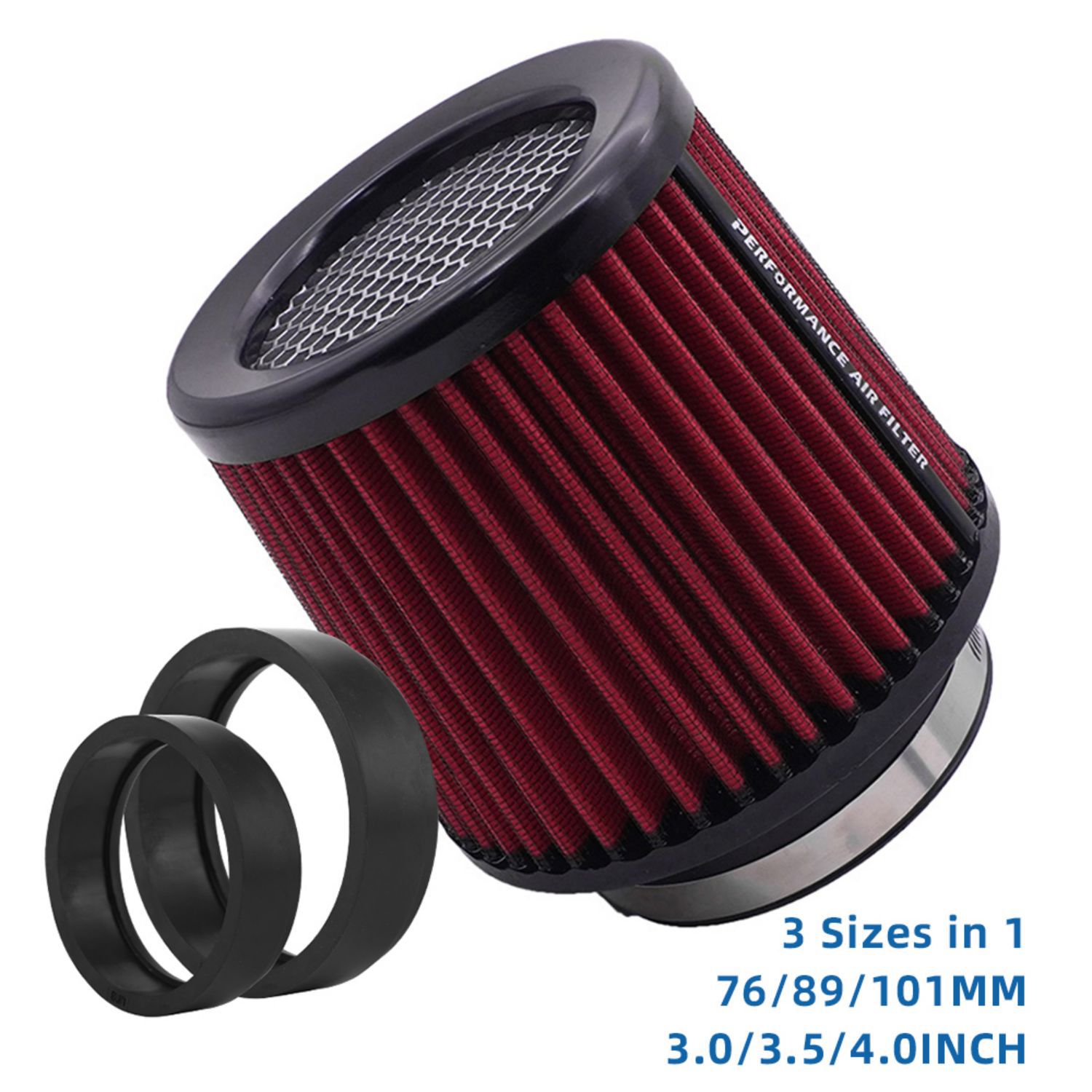 63 76 80 89 101mm car cold intake modified mushroom head air filter engine filter
