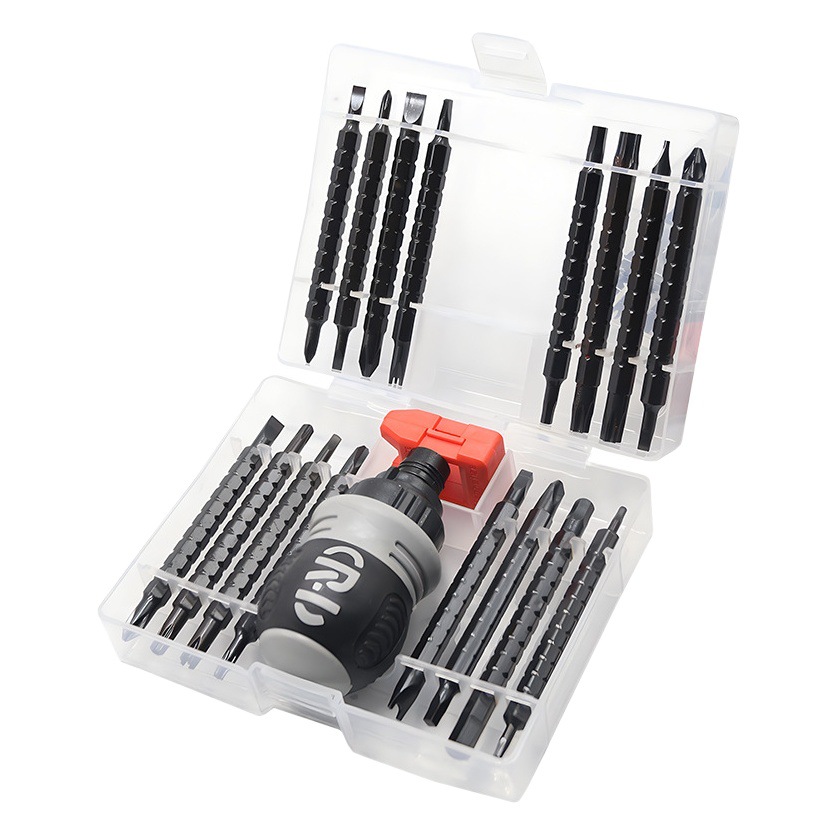 Juego de destornilladores de trinquete pequeños para uso transfronterizo, destornillador de doble cabeza Phillips y plano en caja, herramienta combinada doméstica de formas especiales.