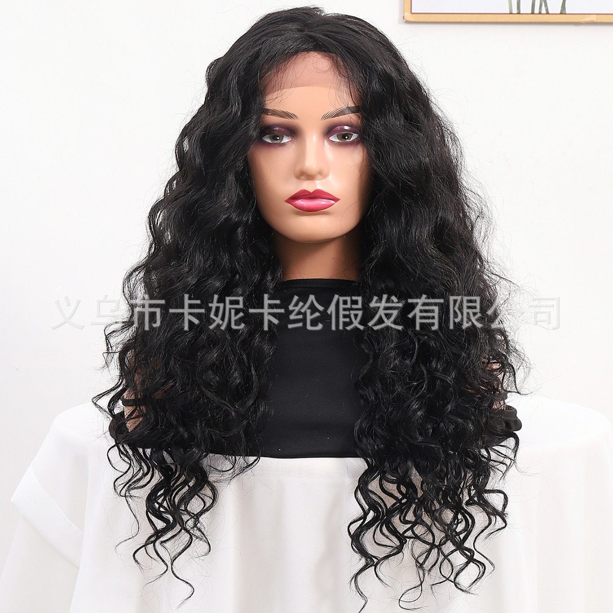 NEWLOOK nuevo tipo de pelucas onduladas largas transfronterizas europeas y estadounidenses, cubierta de encaje de cabello real.