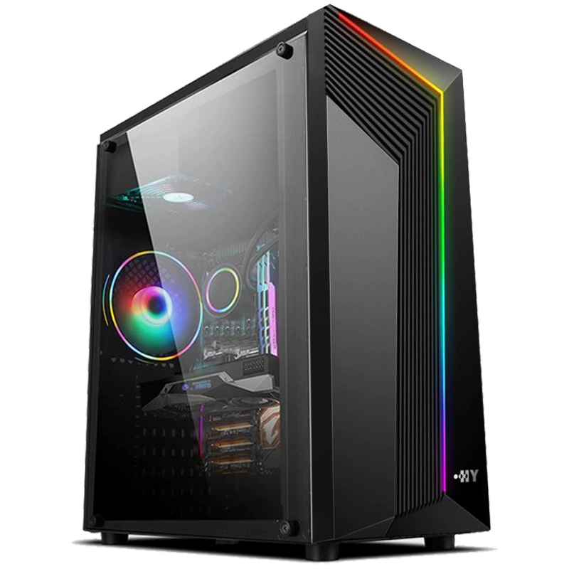 Компьютерный корпус Tianying для настольного ПК, полностью прозрачная ATX платформа, материнская плата, набор питания, DIY корпус белый