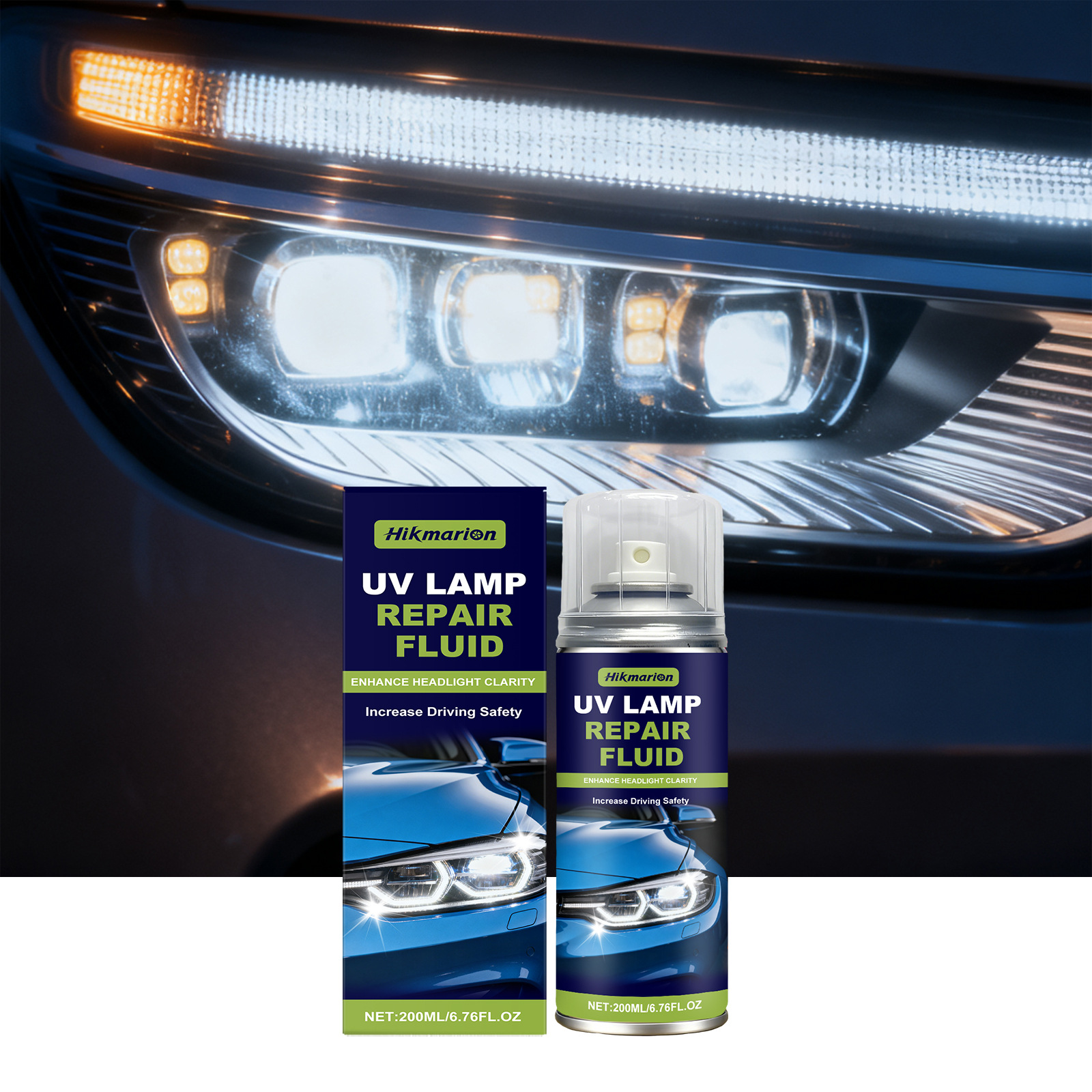 Hikmarion 车灯护理喷雾 提亮防护操作简便适配多数车型汽车用品