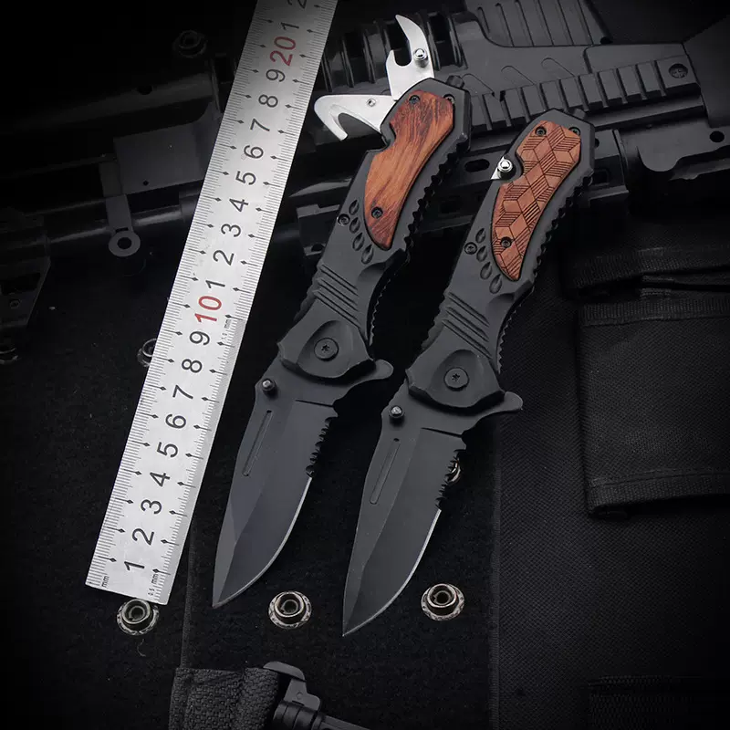 跨境户外多功能折叠刀勃朗宁便携小刀高硬度锋利防身刀 旅行随身