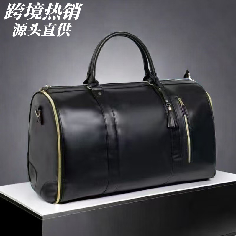 Viajes transfronterizos almacenamiento trajes portátiles impermeables bolsa de viaje de gran capacidad para hombres viajes de negocios bolsa de almacenamiento deportiva PU