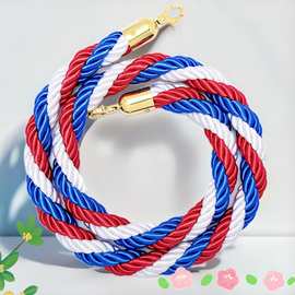 迎宾绳工厂直供酒店用品麻花绳礼宾杆挂绳一米线护栏小号麻绳28粗