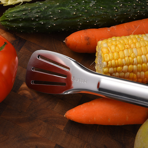 304 stainless steel food clip steak clip vegetable barbecue bread cake food clip barbecue clip ice clip kitchen 9 inches