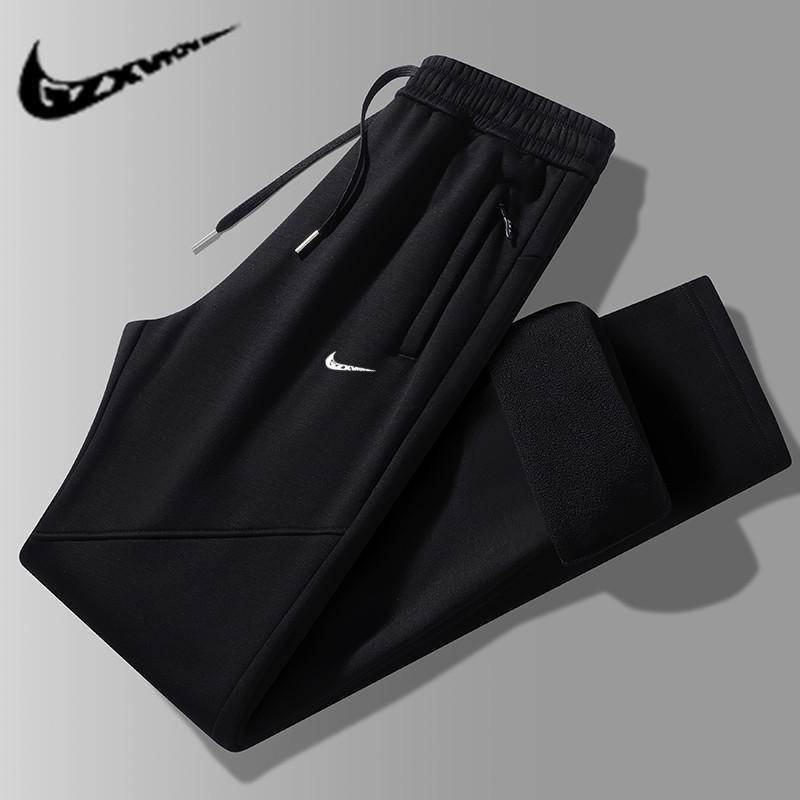 Men's 2025 Autumn and Winter Three-Proof Fleece-Lined Pants Men's Graphene Cotton Pants Large Size Casual Sweatpants Men's Cross-Border Hot Sale