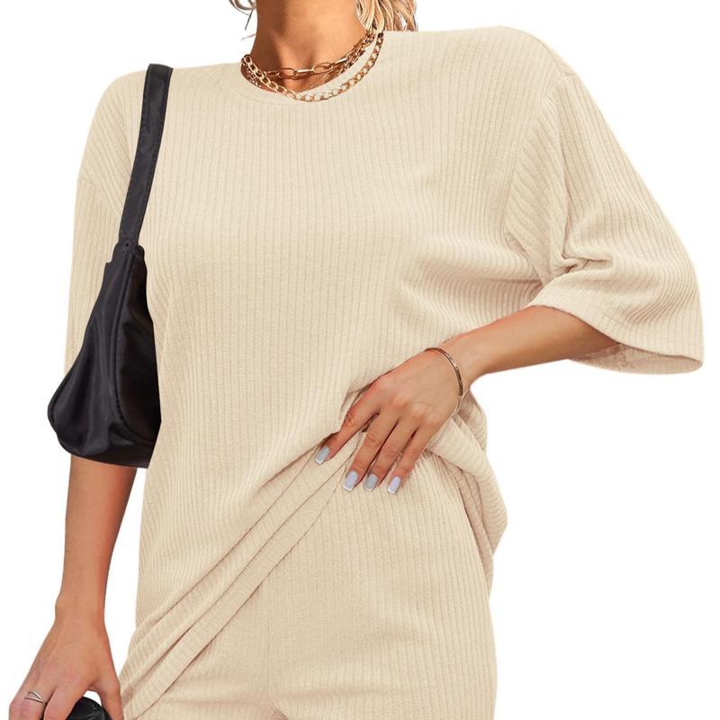 Summer outfit Set Breathable Ribbed woman’s set Stretchy