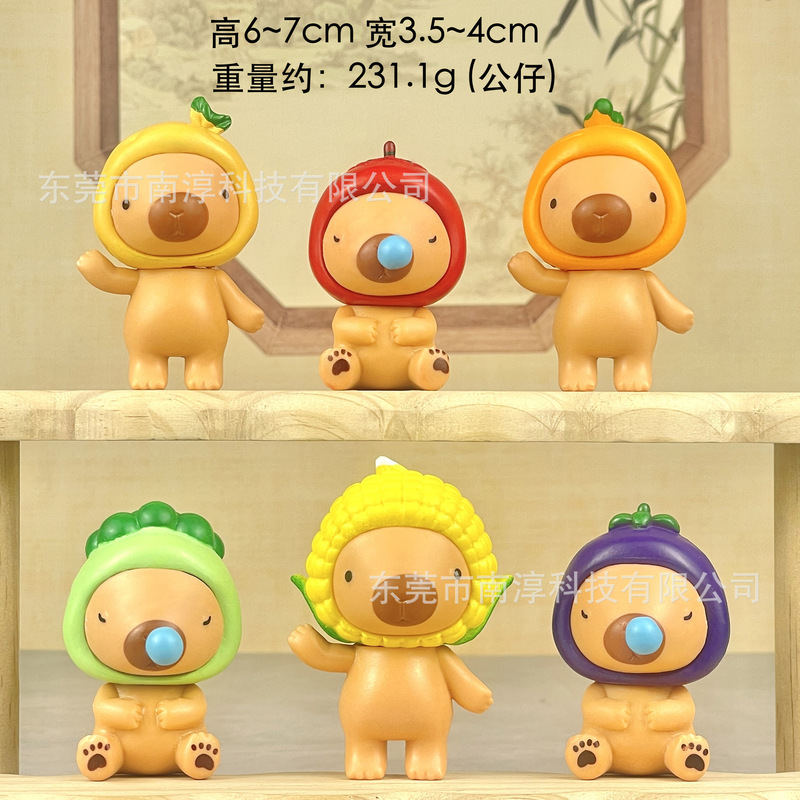 秋千卡皮巴拉盲盒手办小憨豆可爱水豚卡通摆件扭蛋机公仔批发代发|undefined